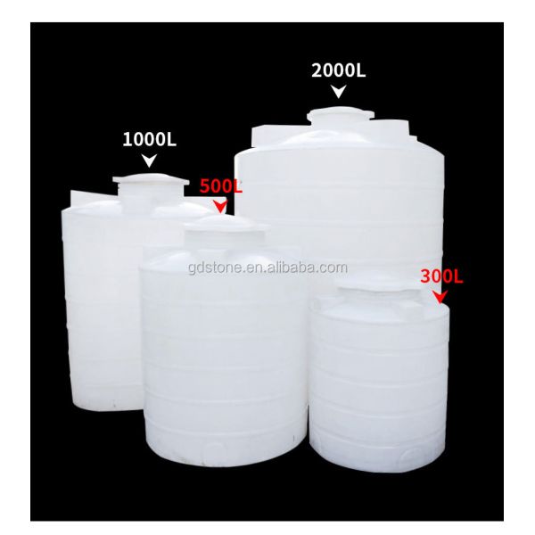 1720mm 2070mm Plastic Cylinder Large Outdoor Water Tank 2000L 2500L