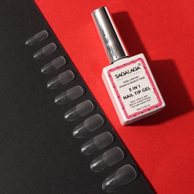 Customized Logo Label Pre Buff Nail Tips 12 Size Fliexable Soft Gel Stiletto Clear Matte Extension Tips Customized Accepted