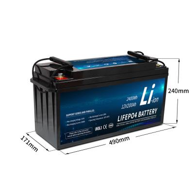 bloco da bateria do armazenamento Lifepo4 do lítio de 12V 200Ah com BMS esperto