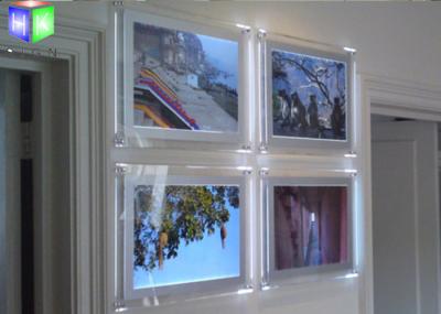 Thin Aluminum LED Light Box Display , LED Sign Light Box Transparent Acrylic Frame