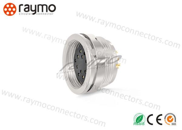 Conector circular do metal fixo fêmea do soquete