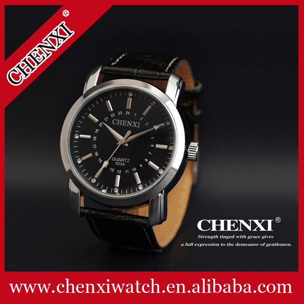 Watches Wholesale Price Guangzhou Kinpac Watches Man Stainless Steel Leather Band Watches