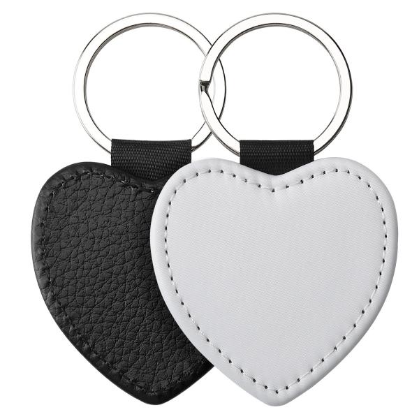 Chaîne à clefs en cuir sur mesure imprimable à double face en cuir sublimé