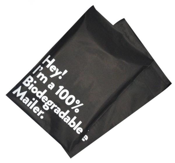 Cartoon Children Gift Boxes Express 100% Biodegradable Courier Bags Matte Black Pink