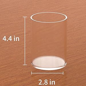 Acrylic Pen Holder 2 Pack,Clear Desktop Pencil Cup Stationery Organizer For Office Desk Accessory -Round