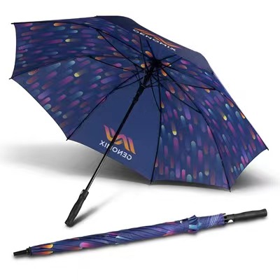 Custom Logo and Pattern Golf Umbrella Manufactured Directly for Sublimation Printing