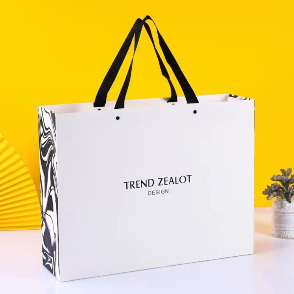 Marble Paper Bag For Clothing Store