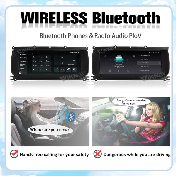 Viknav Car Radio For Land Rover Evoque L551 L538 (2012-2018) 10.25 inch With AC Air Conditioning Panel Climate Control