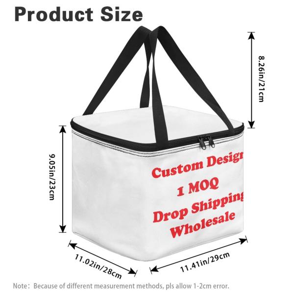 Thermal Cooler Insulated Bag, Shopping Cooler Bag Fabrics Print On Demand Custom Dirty Clothes Basket Large Laundry Basket Durable Dirty Clothes Storage Laundry Bin