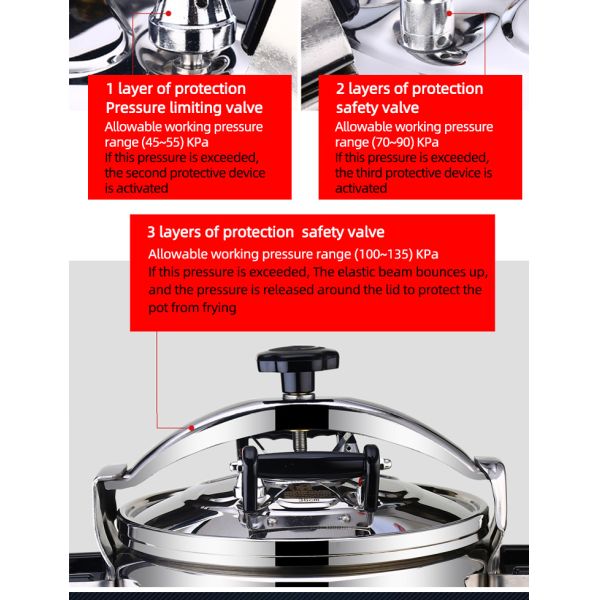 Герметическая электрическая кастрюля 30 до 44cm нержавеющей стали SUS304 устойчивые