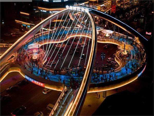 Projet de passerelle de l'ère de la structure en acier personnalisée