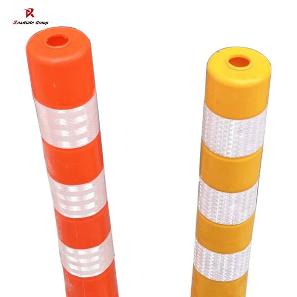 75cm Outdoor Road Safety Warning Durable Pu Plastic Traffic Warning Post