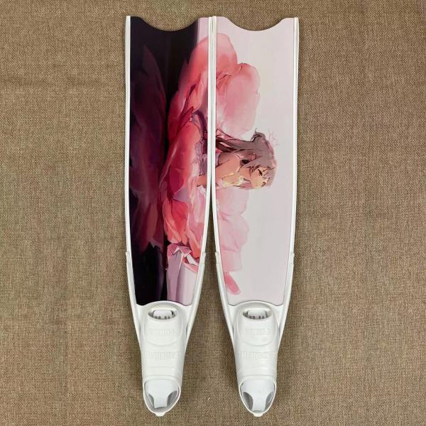 Lightweight Flexible Fiberglass Freediving Fins For Snorkeling Spearfishing