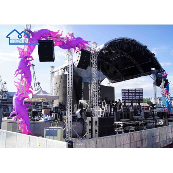2.5m Section Aluminum Stage Truss Heavy Duty Aluminum Square Shape Bolt Connection for Concert Stages