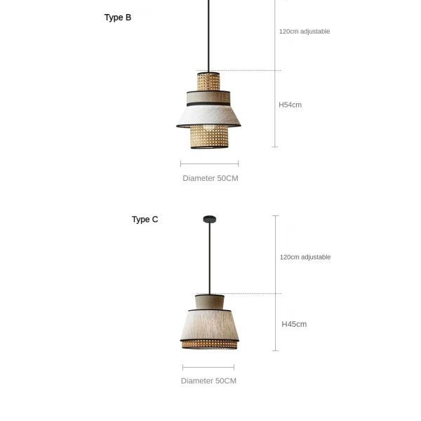 Kitchen Hanging Lights Living Room Decor Home Classical Art Cloth Cover Pendant Lights(WH-WP-146)