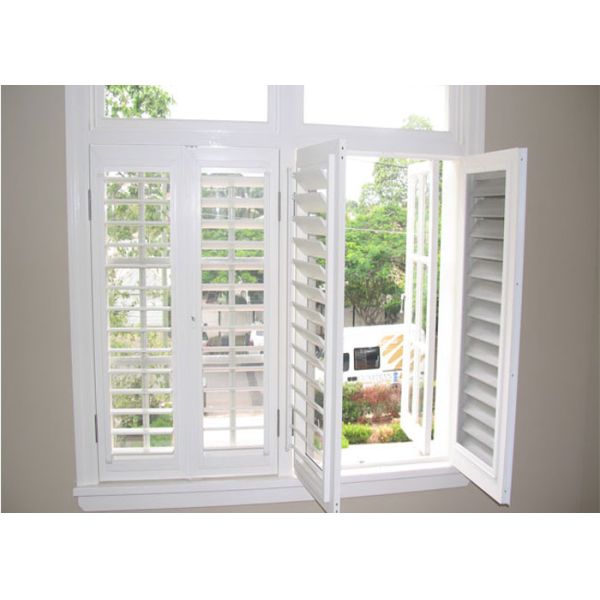 Double Glazed Aluminium Windows , Grey Aluminium French Doors Exterior Swing Open Style