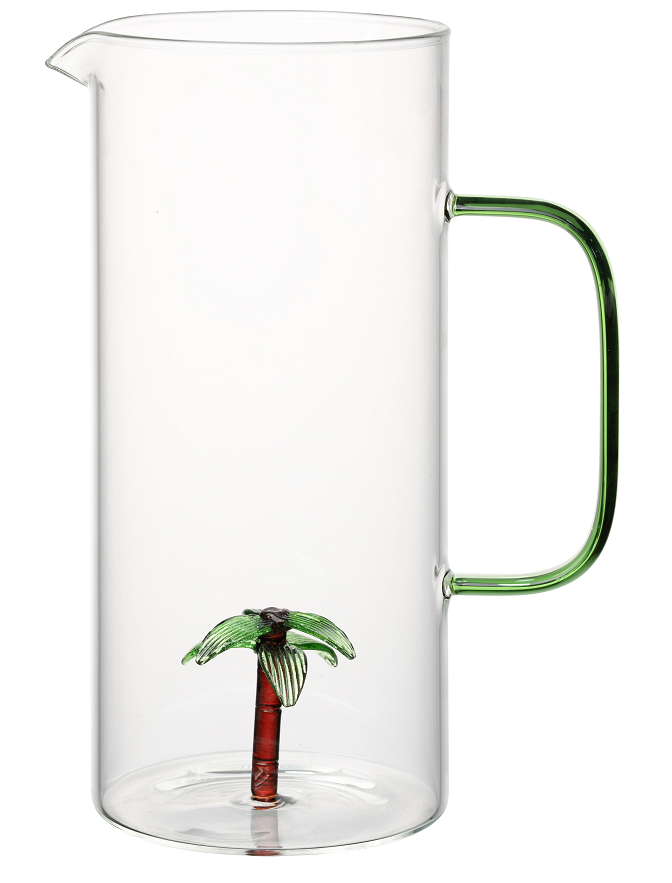 Customizable Borosilicate Glass Jugs Kitchen Household Glass Kettle With 3D Flowers