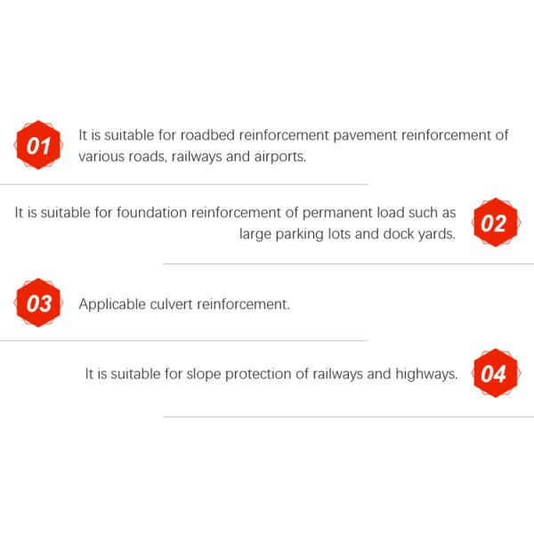 100-100kn Высокая прочность на протяжение Геосети для укрепления асфальтовых дорожек в желтом