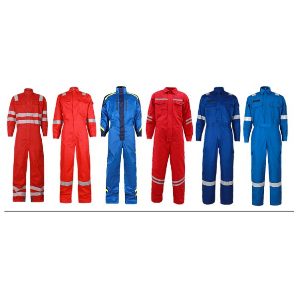 Custom Fluorescent Flame-Resistant Work Suits Colorblock Design Durable Breathable