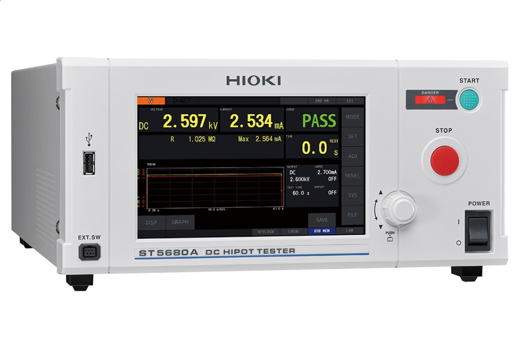 HIOKI ST5680A DC Hipot Insulation Resistance Tester, 8kV Output with Waveform