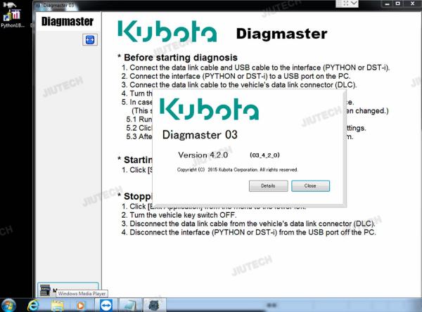 For KUBOTA DIAGNOSTIC KIT PYTHON Python interface Diagmaster KUBOTA Takeuchi Diagnostic