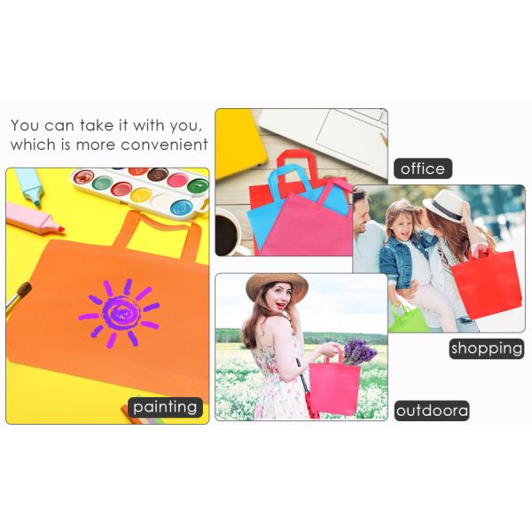 Canvas Grocery Shopping Bags Handles - Cloth Grocery Tote Bags - Reusable Shopping Grocery Bags - Organic Cotton