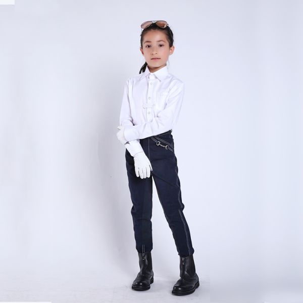 Kids Horse Riding Breeches Breathable Cotton Childrens Horse Riding Pants