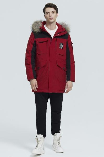 Length 90cm Mens Winter Coat BIO DOWN Mens Winter Jackets Black