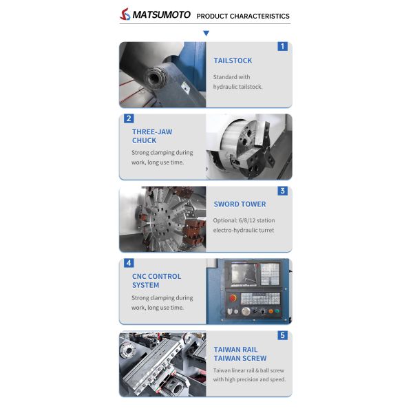 30 Degrees Slant Bed Cnc Turning Centre TCK4645Y High Speed Lathe Machine