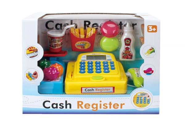 Safe Plastic 12.6  Toy Cash Register With Scanner / Clear LCD Screen