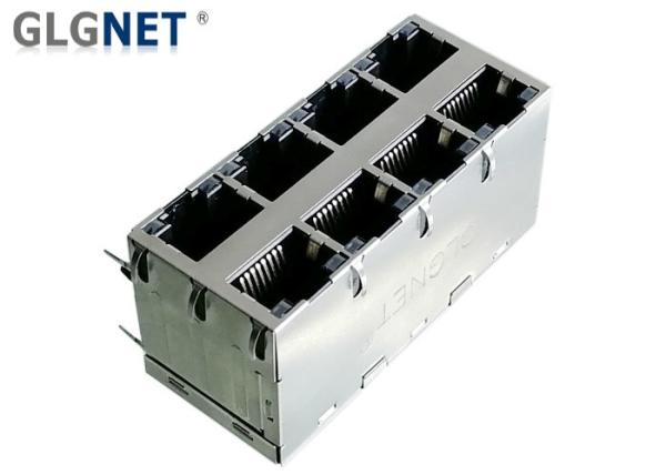 Shielded Magnetic RJ45 Connector For 2.5G Base - T Ethernet  Black Housing