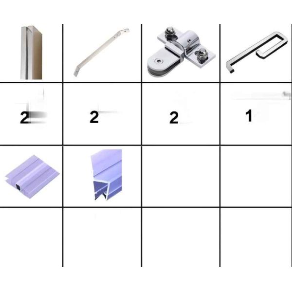 Superficies suaves Hardware de cristal de ducha Instalación fácil Accesorios de puertas de ducha