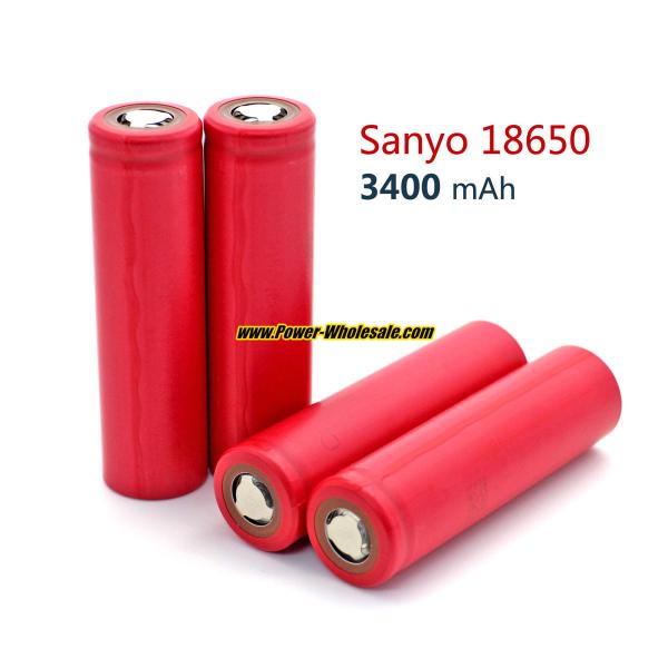 Sanyo NCR18650BF 3400mAh 3.7V high capacity 18650 rechargeable batteries, made in Japan cells