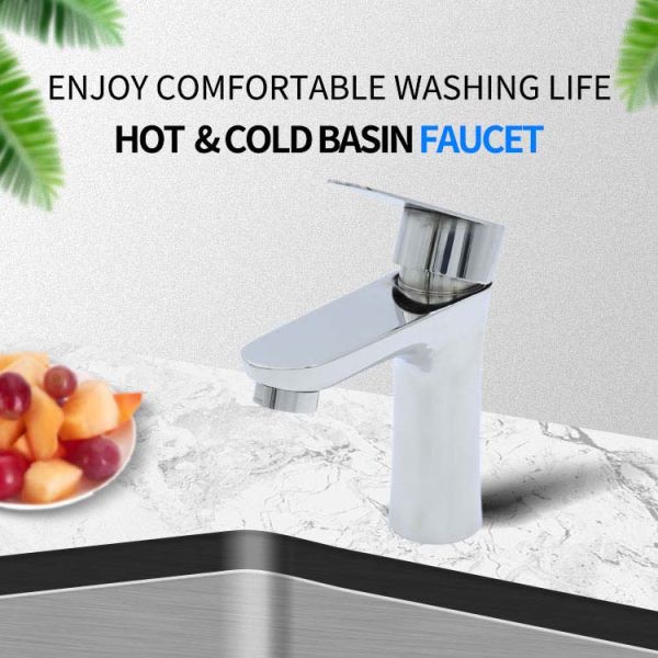 Convenient installation Single Handle Bathroom Faucet Deck Mounted