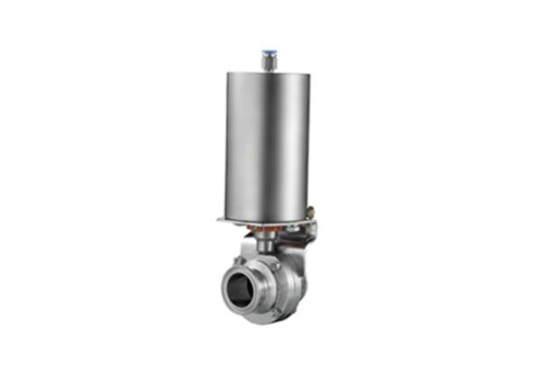 Electric Actuated Sanitary Pipe Fittings And Valves , 2 Inch Forged Tri Clamp Butterfly Valve