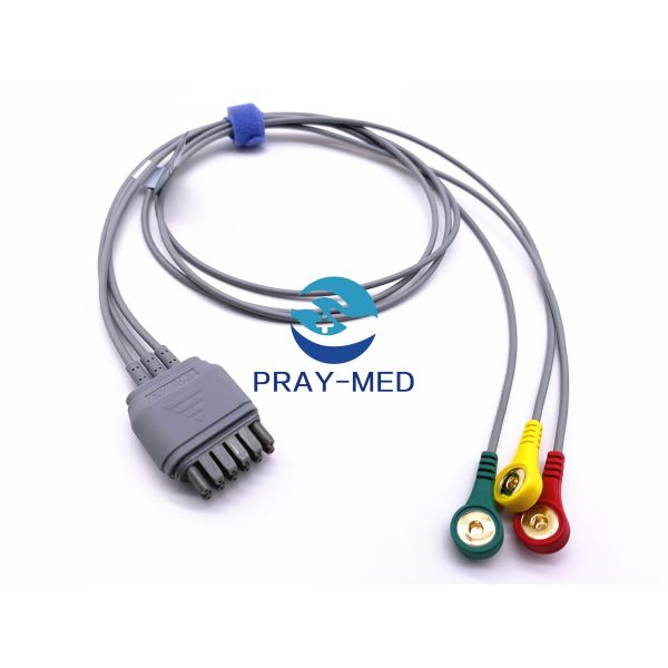 кабель Ecg Holter руководства 102cm Edan 3 для передатчика IT20/IT20ES телеметрии