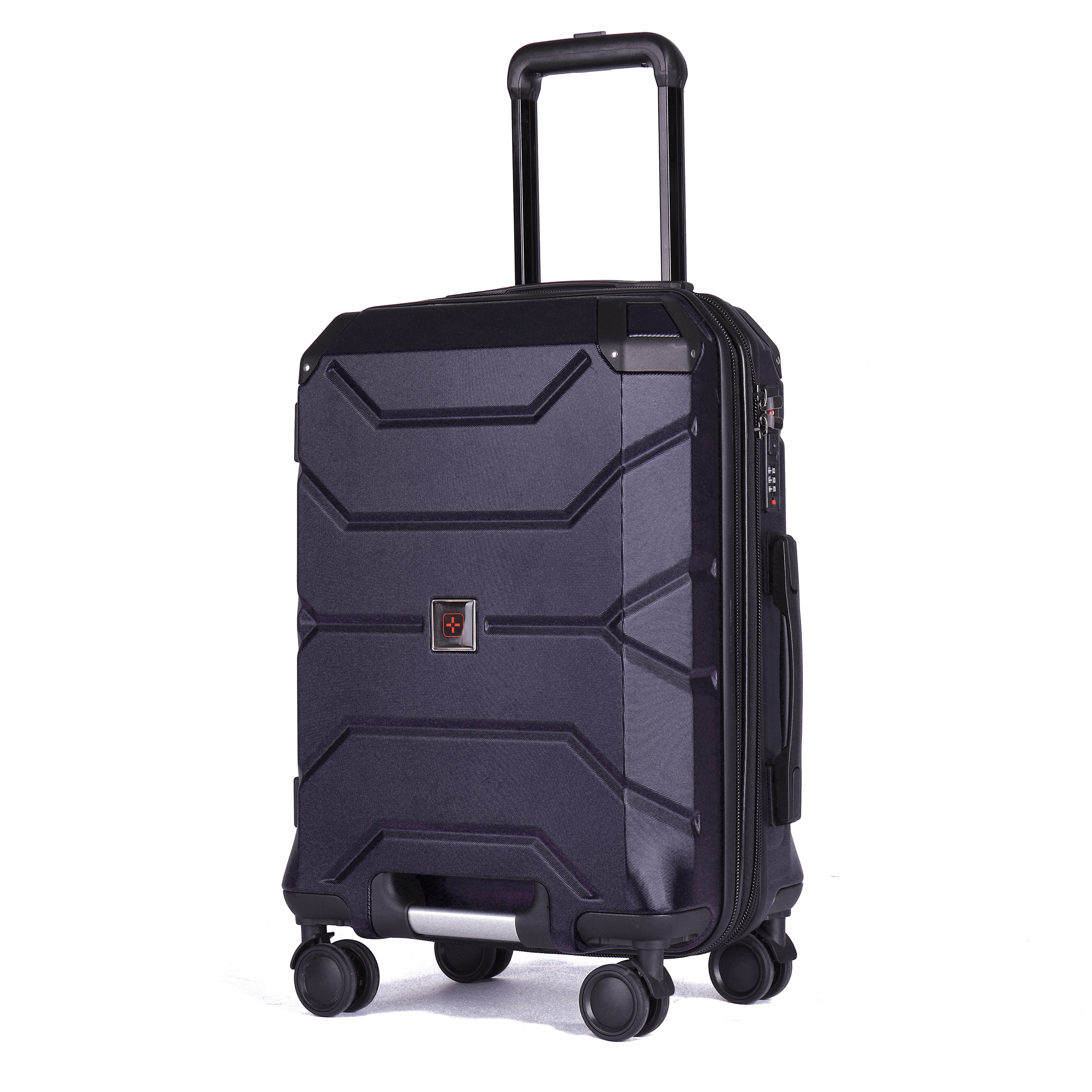 20 24 28 Inch Trolley Luggage Set Double-Layer Explosion-Proof Zipper with Hook Bottom Handle Durable PP & Aluminum Suitcase