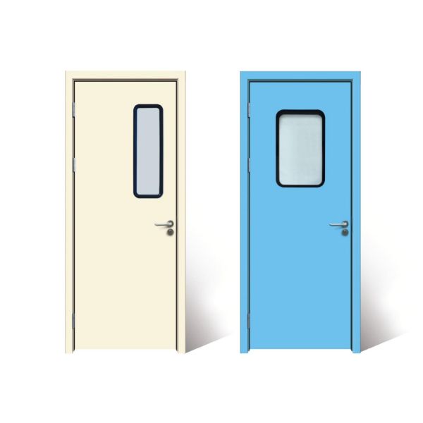 Push Pull Pharmaceutical Clean Room Door Single Leaf Swing Door Customized