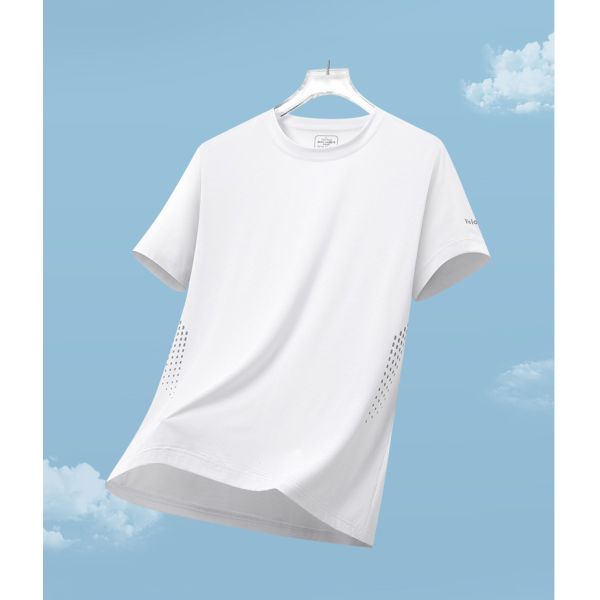 Sporty Style Custom Logo Polyester Spandex Oversized White T-shirts for Men