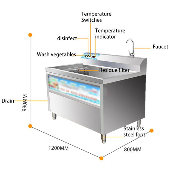 Longan Litchi Leechee Shrimp Lobster Small Air Vegetable Fruit Bubble Washing Cleaning Machine