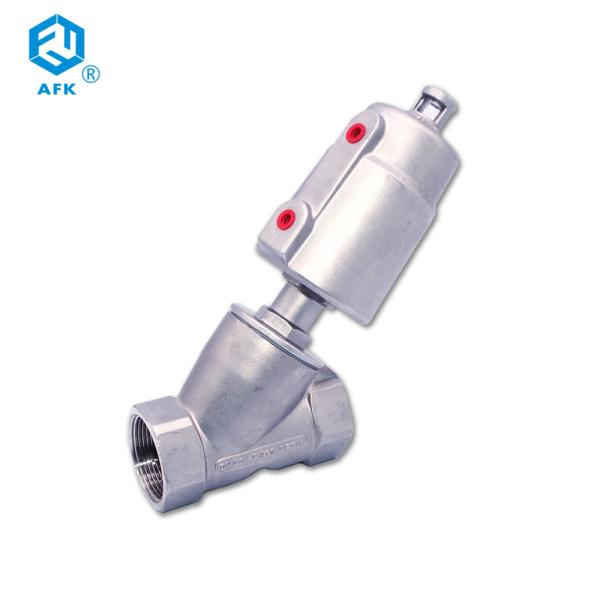 válvula de controle pneumática de aço inoxidável do atuador da válvula de ângulo de 1,5 polegadas