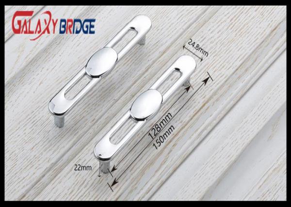 Silver Kitchen Cabinet Handles And Knobs ,  Hollow DesignZinc Drawer Knobs Chrome Drawer Pulls