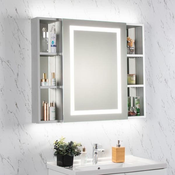 LED Mirror Cabinet Bathroom Vanity Set for Luxury Commercial Hotel Center by Eterna