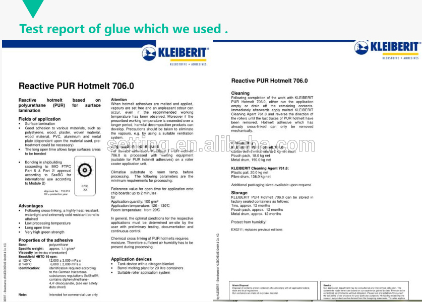 Acrylic glossy furniture panel in marble design