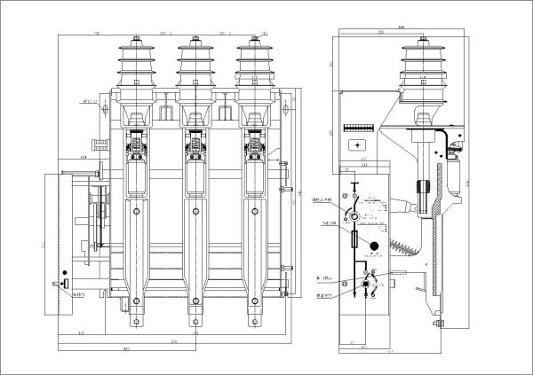 FZN25 12KV Vacuum Load Break Switch 24kv Indoor High Voltage Electric Three Pole LBS