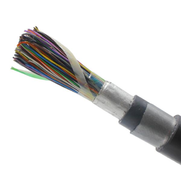 Cabos telefónicos com gelatina de isolamento de HDPE 100 pares Cabos blindados de categoria 3