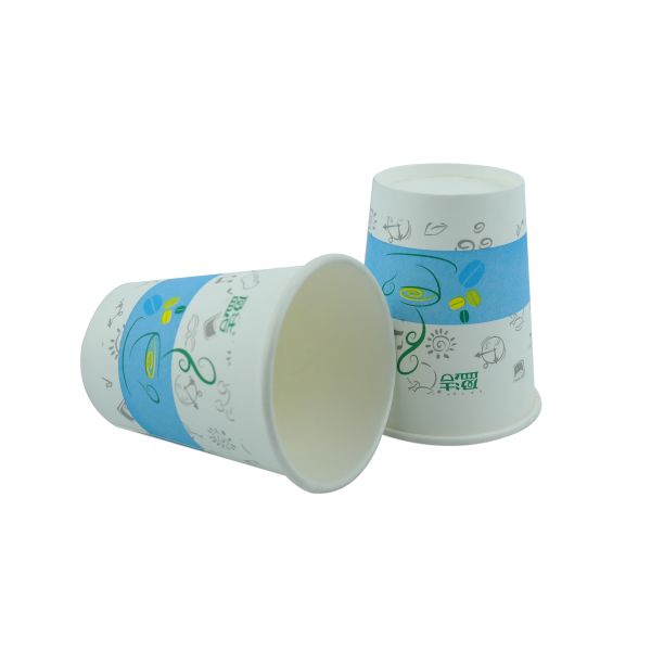 Flexo Printed Insulated Paper Coffee Cups , 300ml Skid Resistant Disposable Drinking Cups
