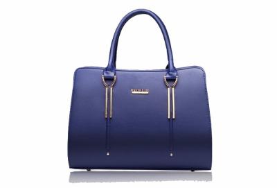 Waterproof Zippered Leather Tote Bags Solid Hand Holder Big Size With Pendant
