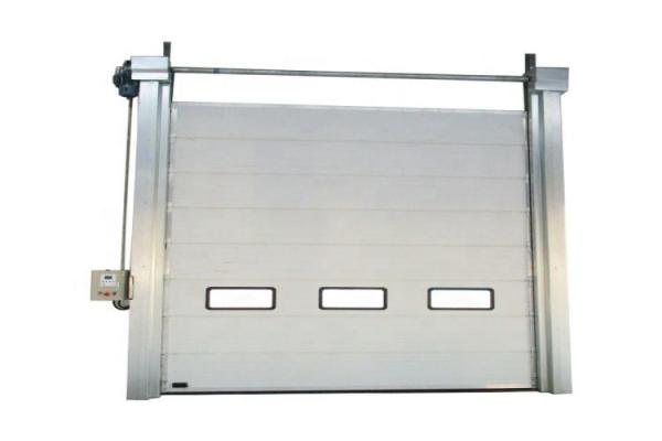 Janela de visualização de PVC Porta de segurança de aço galvanizado, porta de segurança automática exterior