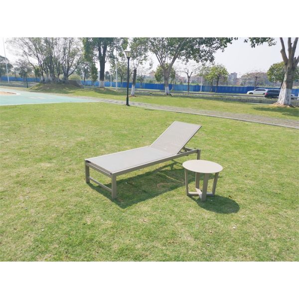 Upgrade Your Beach and Pool Experience with this Metal Outdoor Patio Wave Chaise Lounger